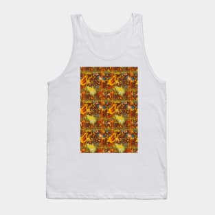 70s psychedelic plaid Tank Top